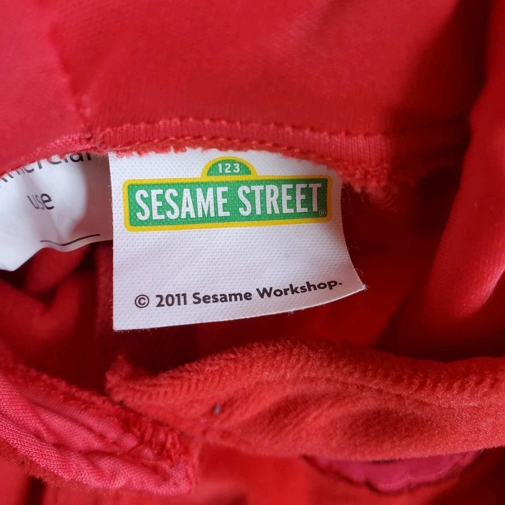 Sesame Street Elmo Costume Baby 12-18 Mo Red Tickle Me Pajama 2011 Sleeper